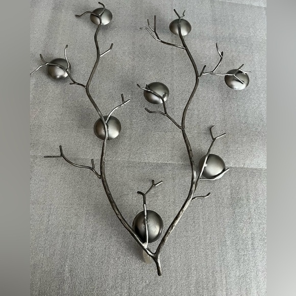 Crate&Barrel Silver Branch 8 Candle Holders or Wall Sculpture - Picture 7 of 7